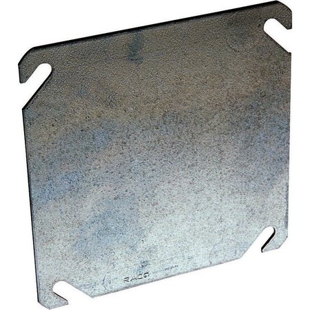Raco Electrical Box Cover, Square, Steel, Flat, Blank 8752-5